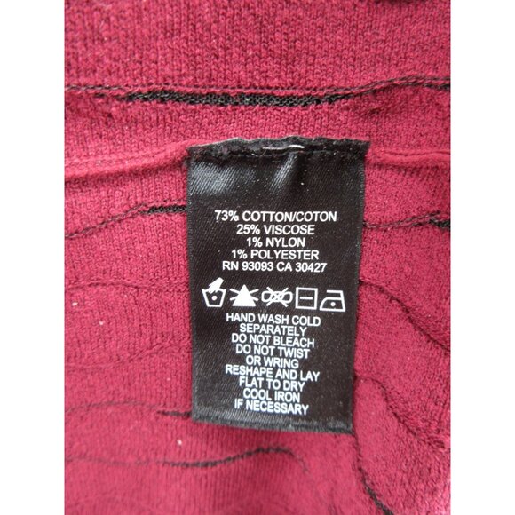 Nic Zoe Dress Small Red Fit Flare Sweater Classic Bell Sleeve - Picture 10 of 11